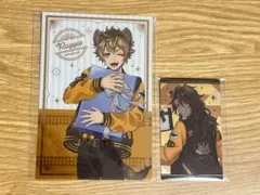 ツイステ ポストカード　メタルクリアカード レオナ　ラギー　5th