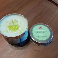 値引き　アロマキャンドル 英国ポッターズクラウチ 8月誕生石ペリドット ライム