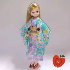 ハンドメイド お着物セット《秋の終わりの青い空》