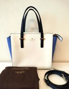 kate spade ハンドバッグ ホワイト/ブルー