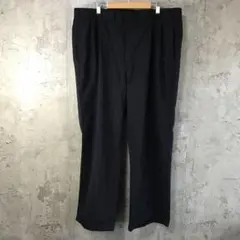 希少 ジャンニヴェルサーチ スラックス パンツ 黒 L相当 刻印ボタン