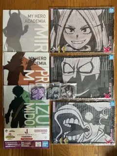 一番くじ　ヒロアカ 突入　ラバーチャーム　タオル　クリアファイル・ステッカー