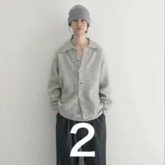 crepuscule Mohair polo cardigan L. GRAYのサムネイル