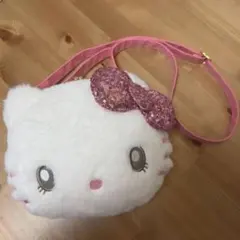 USJ ハローキティ Kitty ファー ショルダーバッグ がま口 ぬいぐるみ