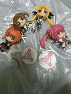 一番くじプレミアム 魔法少女リリカルなのは、きゅんキャラ4体セット、ジャンク品