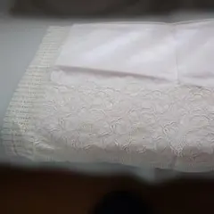 昭和レトロ 着物ショール 白