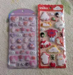 【正規品】ディズニー　ベイマックス　コットンパフィーシール　マシュマロシール