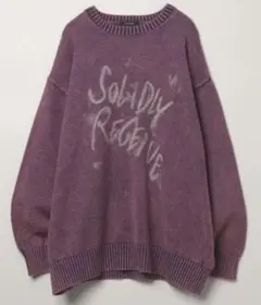 JEANASIS ジーナシス BLURロゴBIGプルオーバー ニット