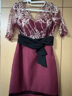 dazzy 袖あり　赤　キャバドレス　Sサイズ