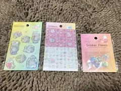 セリア キラキラアニマルシール ステッカー 3点