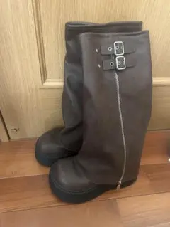 厚底　ロングブーツ