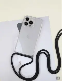 iPhone用 クリアケース ショルダー ストラップ付き iPhone14用