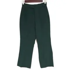 ローリーズファーム ダークグリーン フレアパンツ S カジュアルオフィス