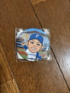 Fファイターズ選手バッジ 28番河野