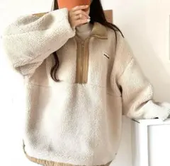 《JAVAジャバ 別注》リバーシブルハーフジップナイロンボアブルゾン