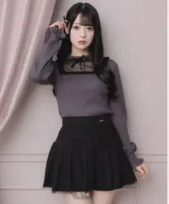 pium ハートボタンニットワンピセット - メルカリ