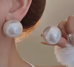 パール　ビッグ　ピアス