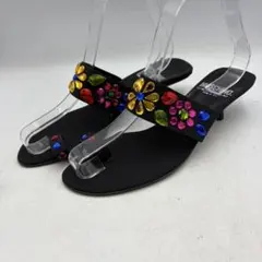 EC166 MOSCHINO CHEAPANDCHIC ビジュー サンダルのサムネイル