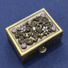 美品✨アンティーク　ヴィンテージ　小物入れ　ピルケース　ゴールド