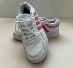 adidasアディダス レディーススニーカー ホワイト×ピンク 24.5cm