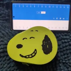 スヌーピー ライムグリーン キャラクターグッズ　シリコンポーチ　財布