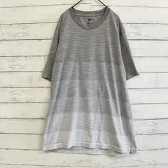 ユニクロ ドライEX Tシャツ XXL ボーダー 涼感 半袖 ビッグシルエット