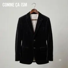 COMME CA ISM コムサイズム ベルベット テーラードジャケット 黒 Lのサムネイル