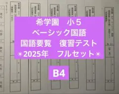 希学園　小6 ベーシック国語　復習テスト・公開テスト・習熟度テストセット 希学園 国語 小6 復習＆確認テスト等｜Yahoo!フリマ（旧PayPayフリマ）