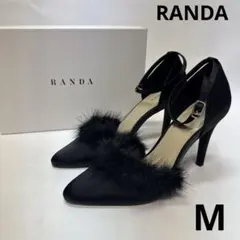 RANDA ファー パンプス ヒール ミュール　M 23.5