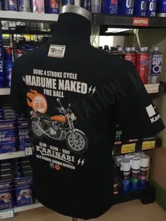 送料無料 カミナリモータース KMT-261 Tシャツ ネイビー Lサイズ Z2
