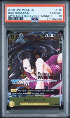PSA10 英語版 ボアハンコック Winner P-115 優勝 英語版 ボア・ハンコック P :優勝記念品 [P-115]プロモ PSA10 - メルカリ