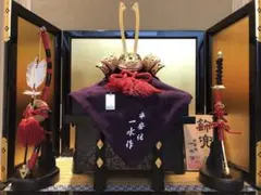 五月人形　兜飾り【平安住一水作】 飾り寸法（約幅55*奥行30*高43㎝）