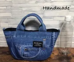 デニムリメイク☆ミニトートバッグ ①