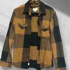 AMERICAN EAGLE チェック柄ネルシャツ　S ブラウンブラック