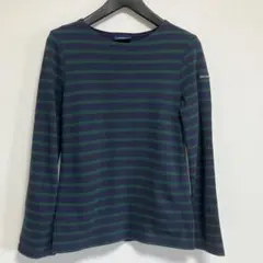 SAINT JAMES 長袖カットソー ネイビー/グリーン