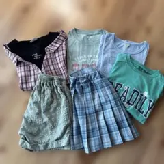 140 女の子（Tシャツ4枚・ショートパンツ2枚）
