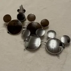 ブラウンとシルバー　ディズニーランド　シー　サングラス　ミッキー　セット売り