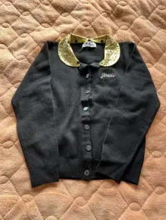 美品 sister Jenny  140 シンプル　黒カーディガン