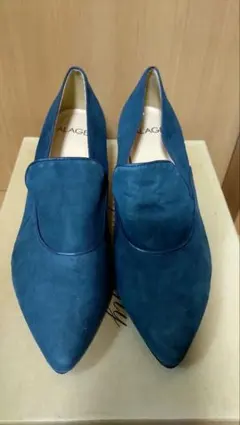ALAGE アカクラ パンプス ブーティー 23.5cm 鉄紺色