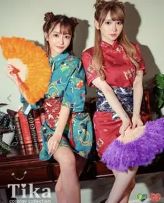 TIKA⭐︎グリーン　チャイナ　コスプレ