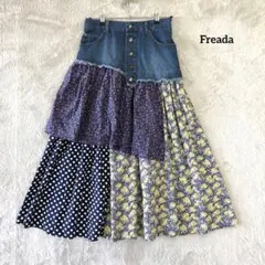 美品＊Freada インド製 パッチワーク ラップスカート - メルカリ