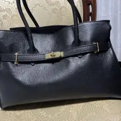 極美品オウレンティ　ブラック シボレザー トートバッグ ゴールド金具