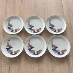 【美品】深川製磁　小皿　ケーキ皿　銘々皿　6枚セット　花柄　菊　宮内庁御用達のサムネイル
