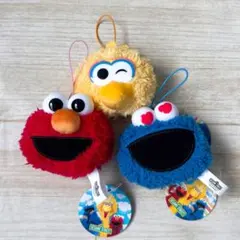 セサミストリートフェイスマスコット　3点セット
