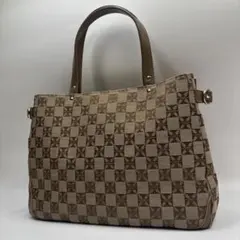 GIGI トートバッグ ハンドバッグ 総柄 ブラウン