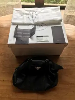 PRADA TESSUTO+VITELLO BALTICO TUバッグ