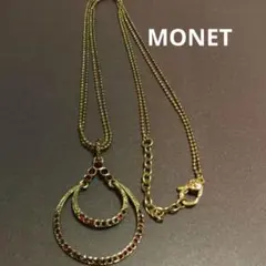 MONET　 ネックレス 　ゴールドカラー　 レッドストーンのサムネイル