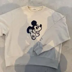 ミッキーマウス ハンドプリント スウェット