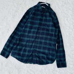 ユニクロ シャツ チェック柄 コットン Lサイズ（A342）