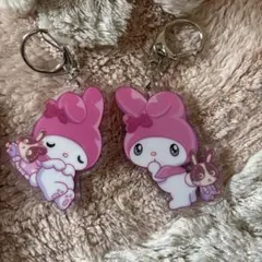 マイメロディ アクリルキーホルダー 二種類セット
